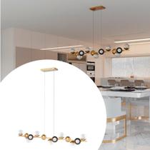 Pendente Jabuticaba Com Vidro Globo 13 Lâmpadas 5m Fio