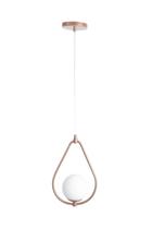 Pendente Jabuticaba Gota /1 Globo de Vidro - Rose Gold