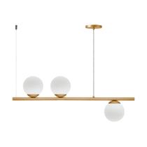 Pendente Jabuticaba Luminalux Haven 3 Globos 15cm Dourado