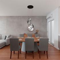 Pendente Jabuticaba Mesa De Jantar Circle 6 Mini Globos Bivolt