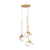 Pendente jabuticaba ouro rosê gold e27 com três luzes - BRONZEARTE