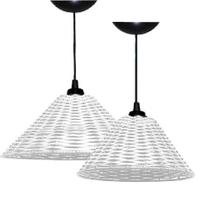 Pendente Junco Chapéu Chines 40cm Branco