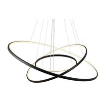 Pendente Jupiter 3 argolas pretas em led 46w