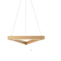 Pendente Kavas Led Triangular Madeira 18W 3000K Bivolt Anvat - Avant Iluminação