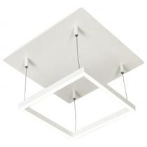 Pendente Kubika quadrado L40cm x C40cm Led 20w 3000K Bivolt branco fosco.