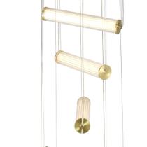 Pendente lampe bronze e transparente (d)50cm (a)190cm 5x15w 3000k 3750lm - hc002