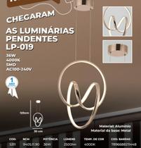 Pendente Led 36w formato futurista 4000K LP019 - Nitrolux