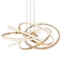 Pendente Led 43W 3500K 56Cm Dourado Bivolt Sindora Pendente Led 43W 3500K 56Cm Dourado Bivolt Sindora