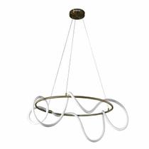 Pendente Led 45w 2700k Kotel Metal e Silicone Dourado 80cm Mais Luz