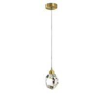 Pendente Led 5w 3000k Dourado com Glass Cristal Bivolt