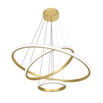 Pendente LED Aliança Triplo Bivolt 60W 3.000K Dourado Blumenau Pendente LED Aliança Triplo Bivolt 60W 3.000K Dourado Blumenau