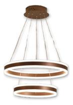 Pendente Led Controle Luminária Sala 2 Arcos Círculos Mg124