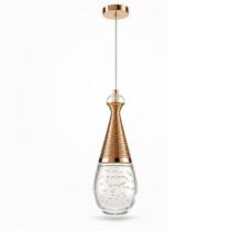 Pendente Led Cristal Gota Efeito Bolhas Luminaria Bivolt 3 Tons Lavabo Quarto Copa Cozinha