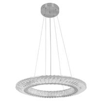 Pendente Led Cristal K9 Metal Cromado 37w 3000k Glaces