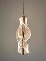 Pendente Led Espiral Moderno Infinito Cabeceiras Lavabos 7w