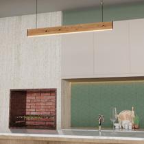 Pendente LED Horizontal Quartzo 18W 2000LM Bivolt - Madeira Maciça Pendente LED Horizontal Quartzo 18W 2000LM Bivolt - Madeira Maciça
