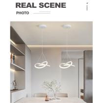 Pendente LED Infinito Lustre simples e moderno 3200K Branco Quente