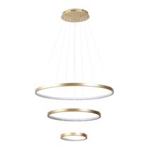 Pendente Led Modelo Anel Ring Triplo - Orbaly - Dourado