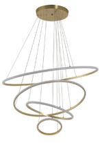 Pendente Led Moderno 4 Anéis Mesa Escada Pé direito Duplo Pendente Led Moderno 4 Anéis Mesa Escada Pé direito Duplo