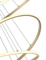 Pendente Led Moderno 4 Anéis Mesa Escada Pé Direito Duplo