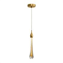 Pendente Led Moderno Taschibra Romana Gota Luz Quente 3000k Bivolt