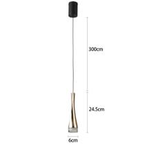 Pendente led noet 3m 5w 3000k ouro champagne 2570