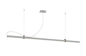 Pendente Led Office Branco e Dourado Lixado 3000k 18w Spotline