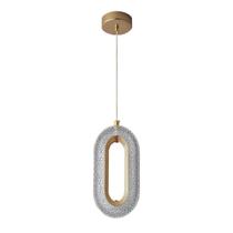 Pendente Led Oval De Acrílico Dourado Teto Sala Mesa Quarto Pendente Led Oval De Acrílico Dourado Teto Sala Mesa Quarto