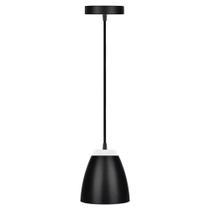 Pendente Led Preto 9W 6.500K Branca Fria Bivolt Kian Pendente Led Preto 9W 6.500K Branca Fria Bivolt Kian