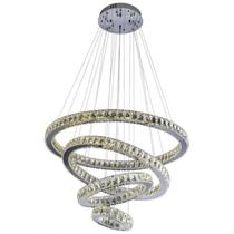 Pendente Led Redondo 04 Aros 132w 4000k Tokyo Bronzearte