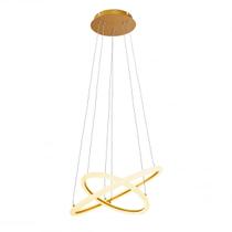 Pendente LED Space Orbital Double 39W 3000K Branco Quente 40 cm - Bronzearte Llum