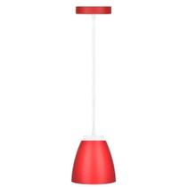 Pendente Led Vermelho 9W 6.500K Branca Fria Bivolt Kian