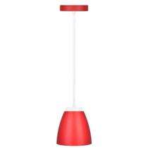 Pendente Led Vermelho 9W 6.500K Branca Fria Bivolt Kian