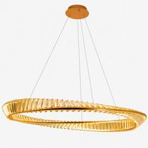 Pendente LED Voyager 3000K 46W 80CM Dourado e Champanhe Hevvy