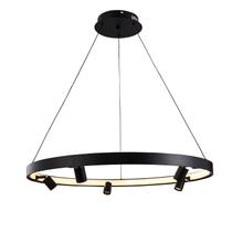 Pendente Lilla Preto 80cm Led 52W 3000K Bivolt