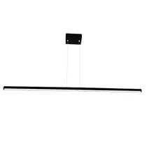 Pendente Linear Fit Preto Led 1 Metro Luz quente 3000k