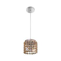 Pendente LLUM Bronzearte Milano Cristal 1 Lâmpada Redondo