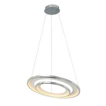 Pendente Loop Cromado e Branco LED 48W 3000K Bivolt HM009CR Bella
