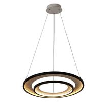 Pendente Loop Preto e Branco LED 76W 3000K Bivolt HM010WB Bella