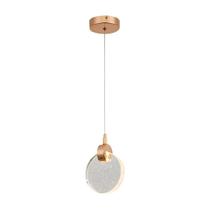 Pendente Lua Cristal Bolhas Circular 7W LED Integrado 3200K Pendente Lua Cristal Bolhas Circular 7W LED Integrado 3200K