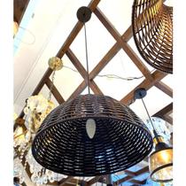 Pendente Lumanti Junco Meia Esfera P/1 Lamp E27 Tabaco