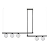 Pendente LuminaLux Norton 5 Globos Jabuticaba Casa Moderna