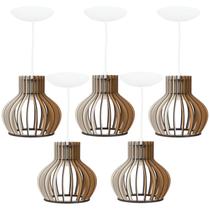 Pendente Luminária Circus 15 Madeira Desmontada 5 Unidades Pendente Luminária Circus 15 Madeira Desmontada 5 Unidades