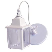 Pendente Luminaria Colonial Vintage Area Externa ou Interna Bivolt 127v / 220v Branco Preto e Marrom