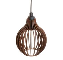 Pendente Luminária Coquinho Redondo Lustre Teto decorativo E-27 Marrom Pendente Luminária Coquinho Redondo Lustre Teto decorativo E-27 Marrom