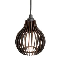 Pendente Luminária Coquinho Rústico Lustre de Teto decorativo E-27 Preto