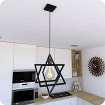 Pendente Luminária Cubo Industrial Preto Pendente Luminária Cubo Industrial Preto