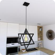 Pendente Luminária Cubo Industrial Preto Pendente Luminária Cubo Industrial Preto