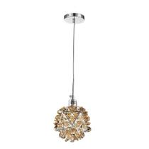 Pendente Luminária De Cristal Praga Lavabo Cabeceira Cama Âmbar