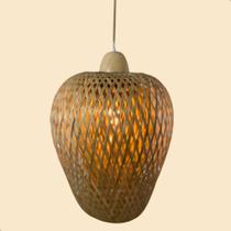 Pendente Luminária De Teto Bambu Madeira Natural Sofisticado